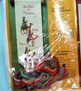 VTG Creative Circle Three Wisemen Cross Stitch Kit Bell Pull KIT opened missing - Picture 1 of 2