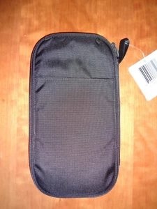 NWOT New Nomad Premium Fabric Black Passport Holder Travel Wallet Organizer - Picture 1 of 6