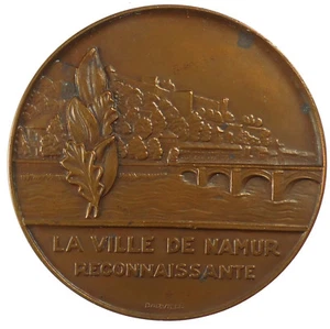 Puente Segunda Guerra Mundial Bélgica GRATITUD DE NAMUR bronce 56mm - Imagen 1 de 2
