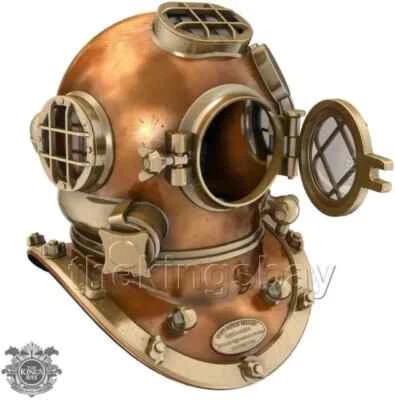 Antiguo casco de buceo de latón cobre Mark V de la Marina de los Estados Unidos de colección federal mar Na Foto 1 de 4