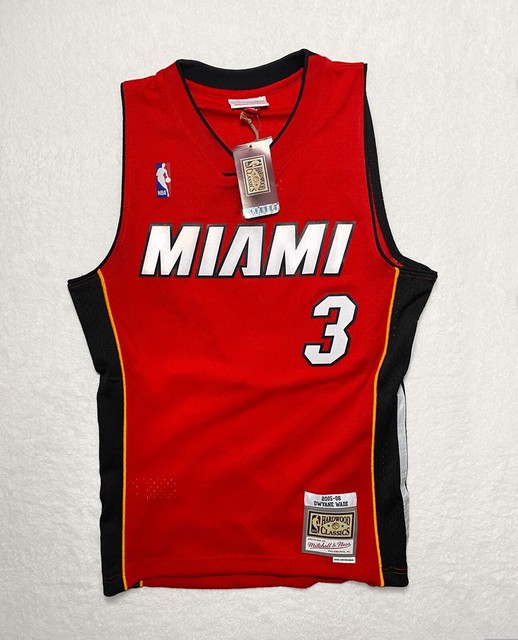 Mitchell & Ness Dwyane Wade Miami Heat Legacy Throwback Hardwood Classics Authentic Jersey by Devious Elements App Large