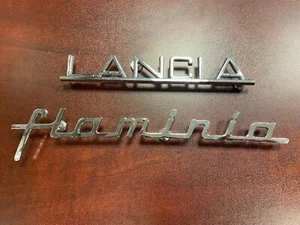 LANCIA FLAMINIA BADGES **CHROME** **RARE** - Picture 1 of 4