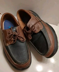Mens Dr. Comfort Patrick Leather Loafers Shoes Sz 11 XWide Brown/Black - Bild 1 von 4
