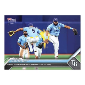 Tampa Bay Rays - 2023 MLB TOPPS NOW Card 88 - Longest Wild Card Era Streak start - Picture 1 of 2