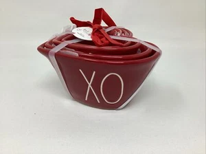Rae Dunn Rot XO Herzförmige Valentinstag Messbecher Neu - Bild 1 von 6