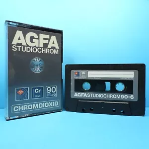 🍒 1x AGFA STUDIOCHROM 90+6 * IEC II Type 2 * Cassette Kassette кассета * 1980 - Picture 1 of 3