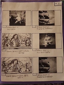 AMAZON WOMEN ON MOON STORYBOARD PAGE 7 OOAK Original Video Pirates Sketch Art - Picture 1 of 17