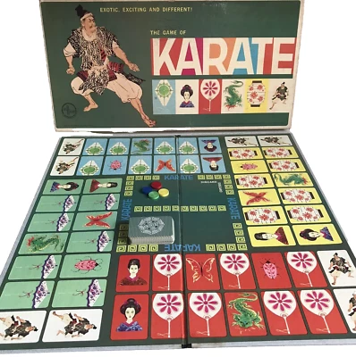Vtg Karate Selchow & Righter Board Game 1964 Unique 2-4 players Complete - Image 1 of 4