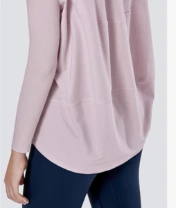 CRZ YOGA Pima Cotton Long Sleeve Workout Shirt Loose Fit Boat Neck Sz M 8/10 - Imagen 1 de 10