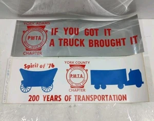 VTG Bumper Sticker Lot Trucking Pennsylvania Mack Peterbilt Kenworth NOS Chrome  - Picture 1 of 4