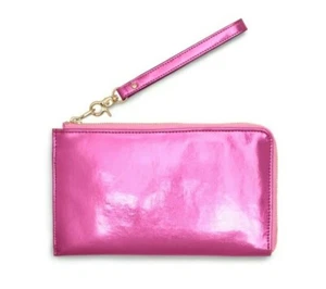 ban.do Getaway Travel Wallet/Clutch Metallic Pink Great for Travel Docs MSRP $36 - Picture 1 of 11