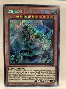 Icejade Kosmochlor Batalla del Caos Casi Nuevo Secreto Raro YuGiOh BACH-EN006 A Mano - Imagen 1 de 8