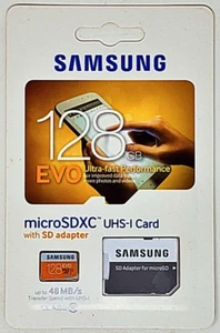 Samsung 128 GB Evo UHS-I Card - Picture 1 of 1