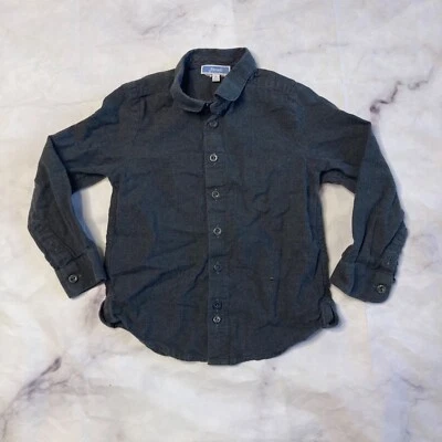 Camisa Jacadi Paris Gris Abotonada Niños Talla 3Y Vestido Cuello Foto 1 de 4
