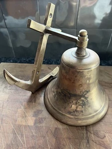 1950’s Marine Nautical Brass Wall Bell 7 Inches - Picture 1 of 5