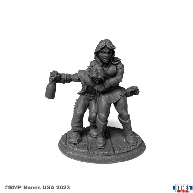 RPR30141 Reaper Miniatures Bones Legends: Townsfolk - Bouncer and Rowdy Patron - Image 1 of 1