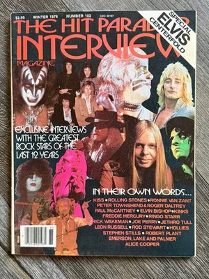 KISS Magazine HIT PARADER INTERVIEW Winter 1978 Vintage Kiss Aucoin Queen Lynyrd - Image 1 of 4