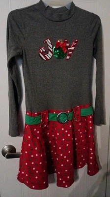 Vestido Rosa y Violeta Niñas Vacaciones Navidad JOY Adorno Lentejuelas Talla 14/16 Foto 1 de 4