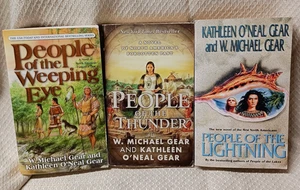 Lot (3) Kathleen Gear First Native American Novels People Lightning Weeping Eye - Picture 1 of 8