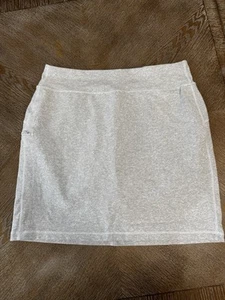 Duluth Trading Comp Peppered Gray Skort Large Waist 34” Length 19” Zip Pockets - Picture 1 of 6
