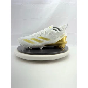 Adidas Adizero Electric+ Mens Size 11.5 Football Cleats White Gold IE3287 NEW - Picture 1 of 9