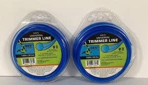 Universal Trimmer Line .065” 100ft Blue Weed Eater String | 7-Edge Cut Set of 2 - Picture 1 of 2