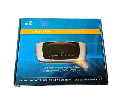 Cisco Linksys E2000 Advanced Wireless-N Router Duel-Band 2.4 or 5 GHz Complete  - Image 1 of 4