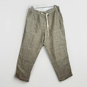 J. Crew Linen Beach Pants Mens XL Drawstring Brown Coastal Summer Preppy - Picture 1 of 8