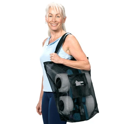 Bolsa de equipo de malla Hydro-Fit bolsa de equipo almacenamiento de aeróbicos de agua secado rápido gimnasio NEGRO 911 Foto 1 de 2