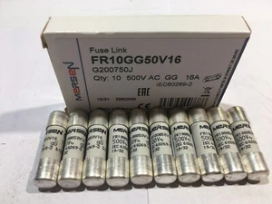 MERSEN FR10GG50V16 500V 16A FERRAZ SHAWMUT Fuse 10x38 mm 500V JPSF453 Qty 1/5/10 - Picture 1 of 5