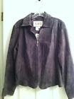 A.M.I. AMI~SUEDE JACKET ZIPPER~DARK GRAY GREY~SIZE L LARGE~NEW WITH TAGS NWT~