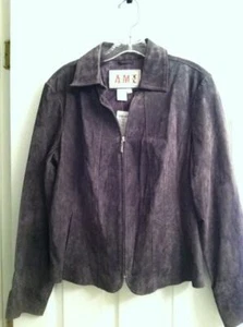 A.M.I. AMI~WILDLEDERJACKE REISSVERSCHLUSS~DUNKELGRAU GRAU~GR. L LARGE~NEU MIT ETIKETT NEU MIT ETIKETT~ - Bild 1 von 1
