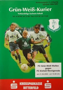 Programm 2004/05 Grün Weiß Wolfen - Einheit Wernigerode - Bild 1 von 1