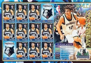 TUVALU WALLY SZCZERBIAK BASKETBALL STAMPS 2006 mnh MINNESOTA TIMBERWOLVES SPORTS - Picture 1 of 1