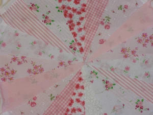 Handmade fabric bunting.VINTAGE FLORALS.RETRO FLORALS.WEDDINGS. - Picture 1 of 5