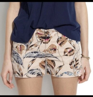 Pantalones Cortos Florales Estampado Palma Tropical MADEWELL Mujer Talla 28 Foto 1 de 4