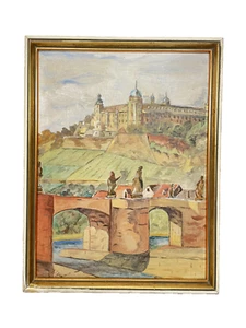 Gemälde "Marienburg 1989 Acryl auf Pappe ca 40x31cm Acrylbild #3055. - Bild 1 von 6