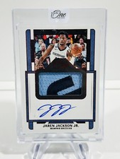 2022-23 Panini One And One Jaren Jackson Jr. Game-Worn Patch Auto Red /25 SEALED