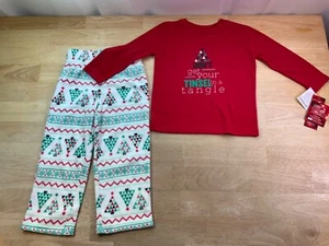 Neu Kleinkind/Junge PJ Set sagt: Holen Sie sich Ihr Lametta nicht in ein Gewirr hat Weihnachtsbäume * - Bild 1 von 6