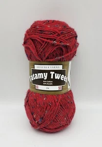 Kraemer Yarns Tatamy Tweed DK - Cherry Y1613 45% Cottom 55% Acrylic 3.5 oz. - Picture 1 of 3