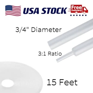 Tubo termorretráctil de doble pared 3:1-15 pies kit de conexión impermeable marino 3/4" - Imagen 1 de 4