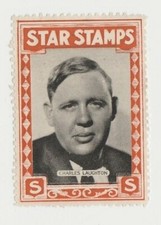 Charles Laughton circa 1934 Girls Mirror Star Stamps E3 Rare UK Issue