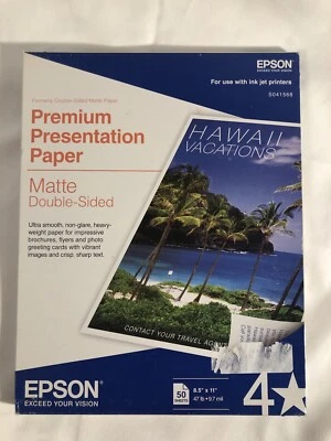 Epson Premium Presentation Paper Matte Double Sided 8.5" x 11" 50 Sheets S041568 - Image 1 of 4