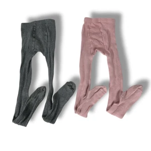 Condor Girls Footed Tights size 6 Bundle Gray Pink - Picture 1 of 5