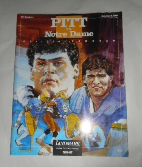 Vintage RARE Pitt Panthers vs Notre Dame October 8, 1988 Official Program - Image 1 of 4