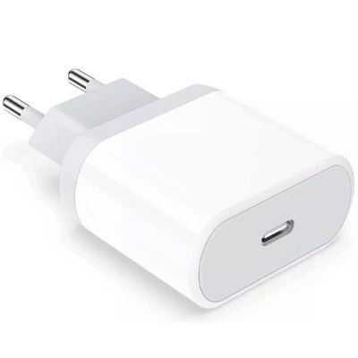 Cargador de pared USB C de carga rápida para iPhone enchufe de viaje europeo alimentación nuevo Foto 1 de 4