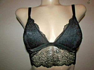 Victoria's Secret BRALETTE CHANTILLY LACE BRA LONG LINE BLACK M - New w/o Tag - Picture 1 of 7