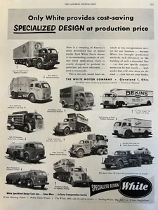 1952 White Trucks Specialized Design Cleveland Ohio 3000 Big Jobs VTG Print Ad - Picture 1 of 1