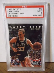1992 Skybox #12 - LARRY BIRD - USA BASKETBALL - PSA 9 Mint Celtics CLEAN case - Picture 1 of 1