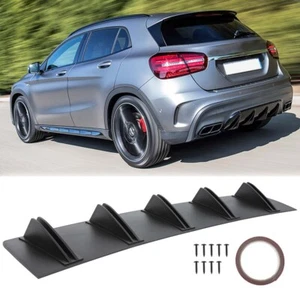 Rear Bumper Diffuser Spoiler Shark 10 Fin Trim For Mercedes-Benz GLA35 GLA45 AMG - Picture 1 of 14